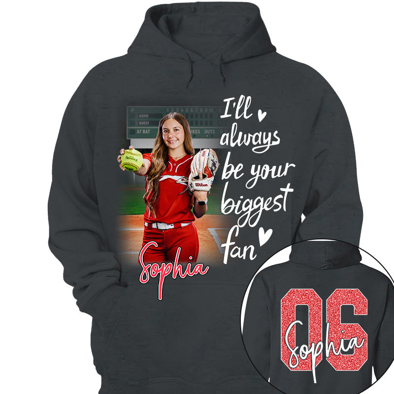 I'll Be Your Biggest Fan Personalize Softball Shirt For Softball Mom Grandma Sport Family T1807 Li29