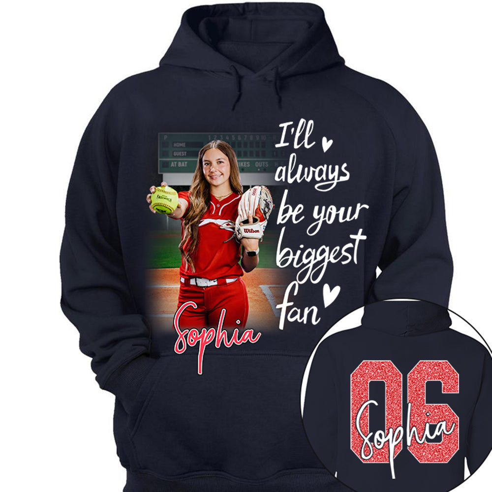 I'll Be Your Biggest Fan Personalize Softball Shirt For Softball Mom Grandma Sport Family T1807 Li29