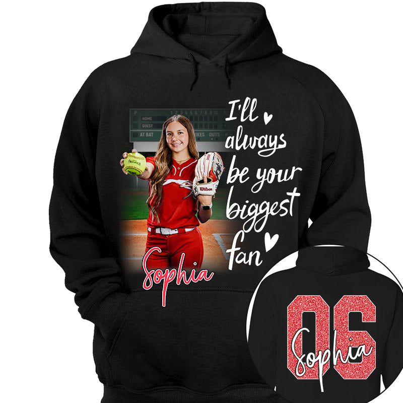 I'll Be Your Biggest Fan Personalize Softball Shirt For Softball Mom Grandma Sport Family T1807 Li29