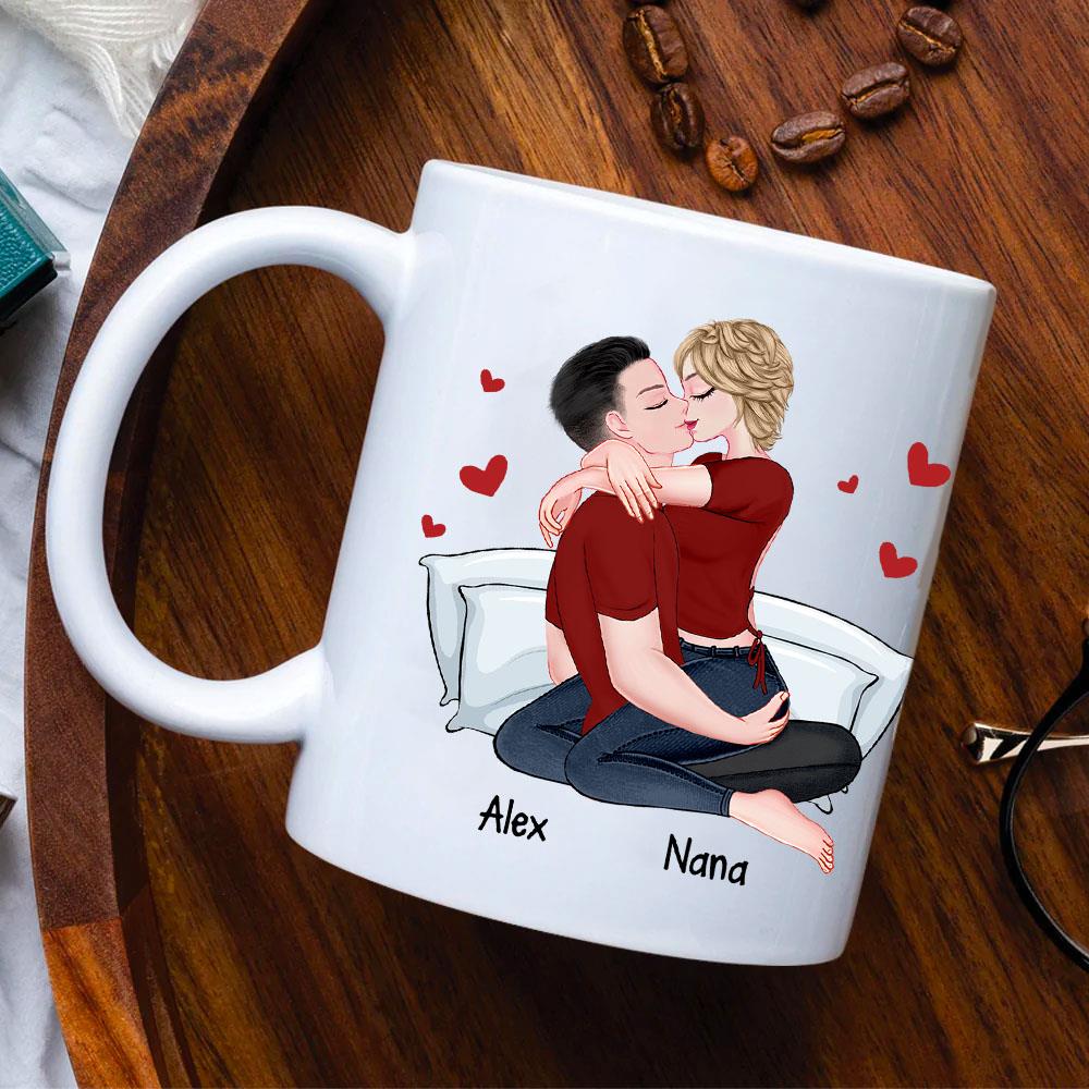 Personalized Gifts For Wife Coffee Mug Naughty Couple - Personalized Mug - Anniversary Gifts For Couple Her, Him Nh00