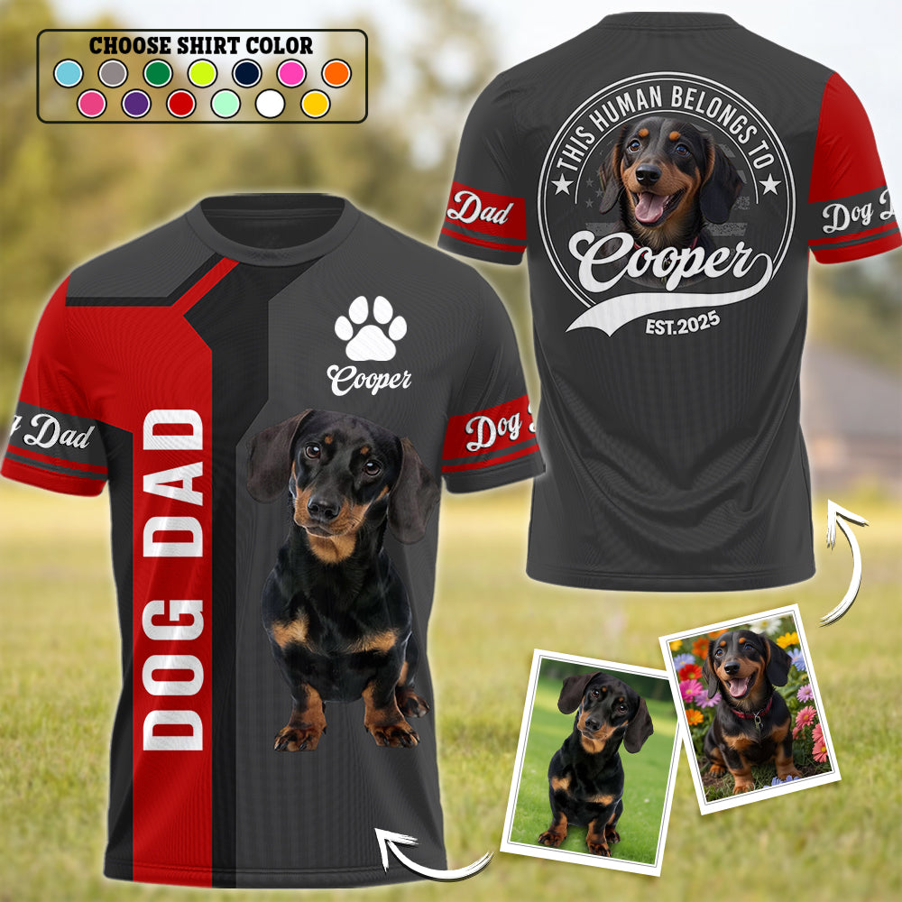 Dachshund, Dog Dad Dog Mom, Personalized Shirt, Gift For Dog Lover T1807