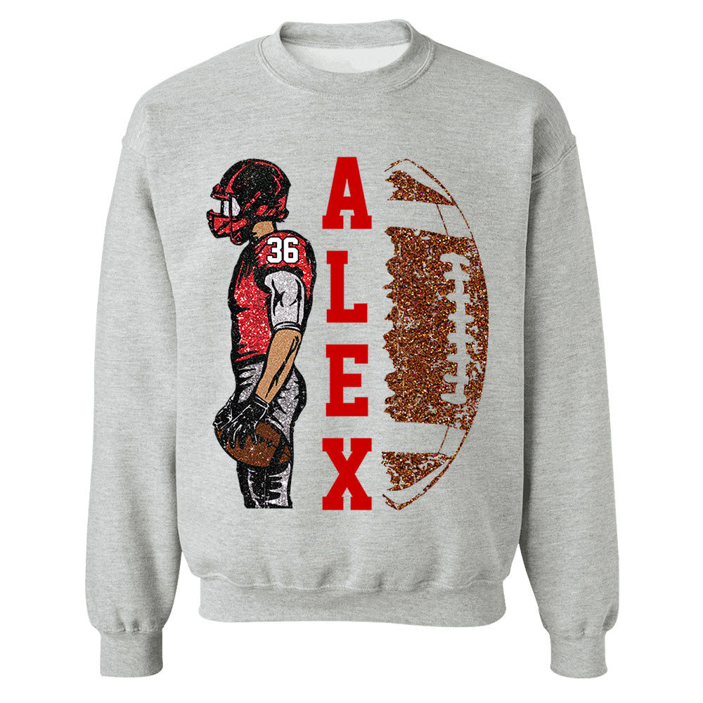 Personalized Football Shirt - Matching Football Player Tee - Adult Youth Team Name - Sports Cheerleader Shirts - Matching Fan Outfits Nh00