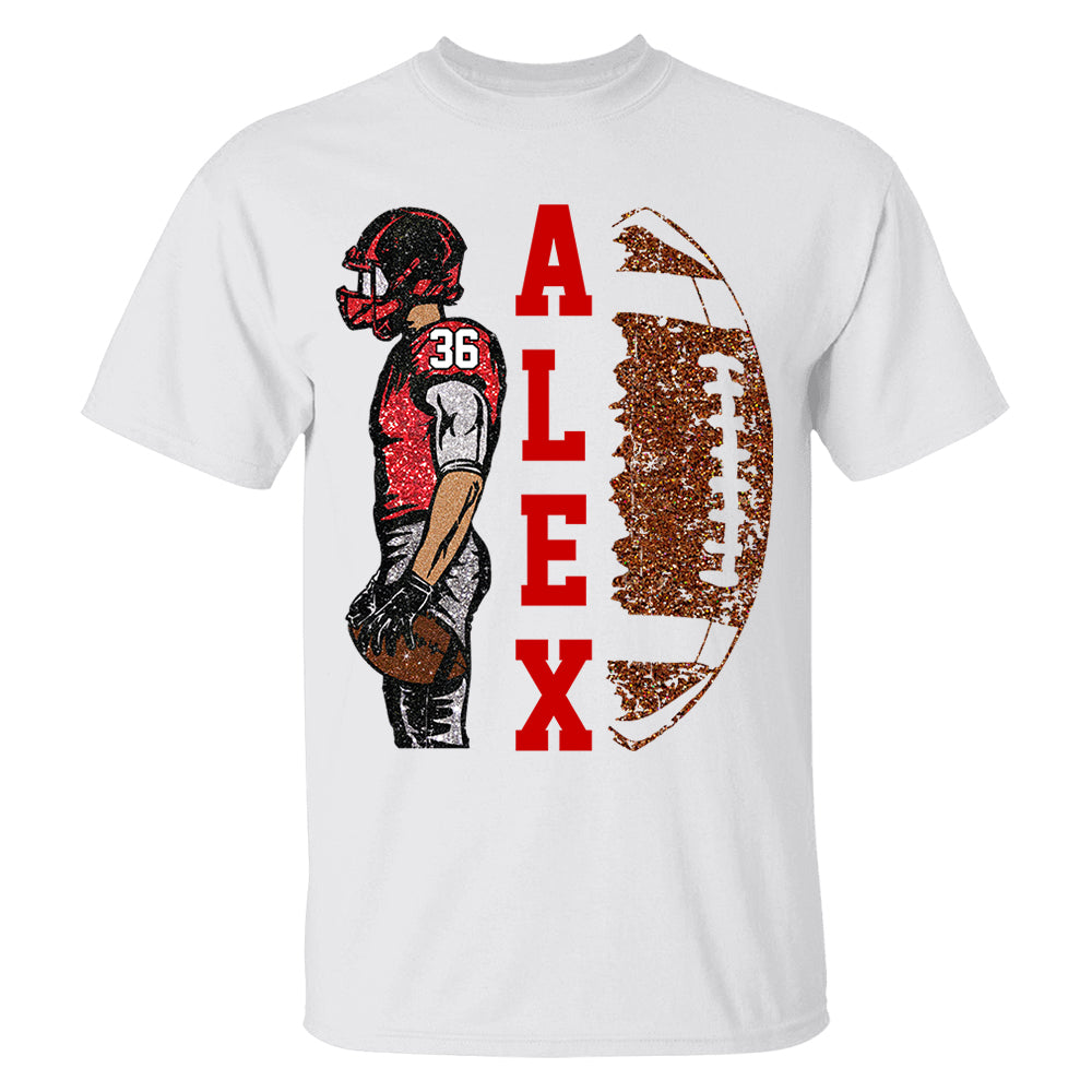 Personalized Football Shirt - Matching Football Player Tee - Adult Youth Team Name - Sports Cheerleader Shirts - Matching Fan Outfits Nh00