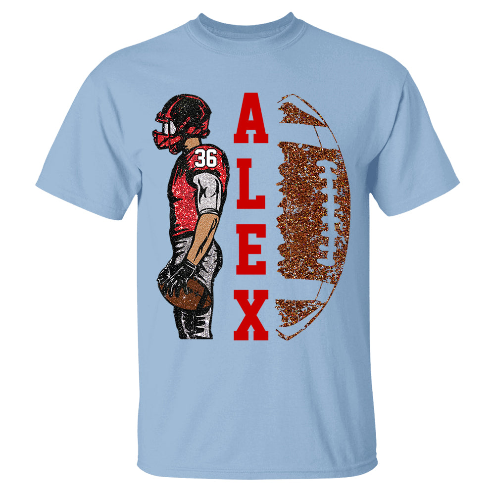 Personalized Football Shirt - Matching Football Player Tee - Adult Youth Team Name - Sports Cheerleader Shirts - Matching Fan Outfits Nh00