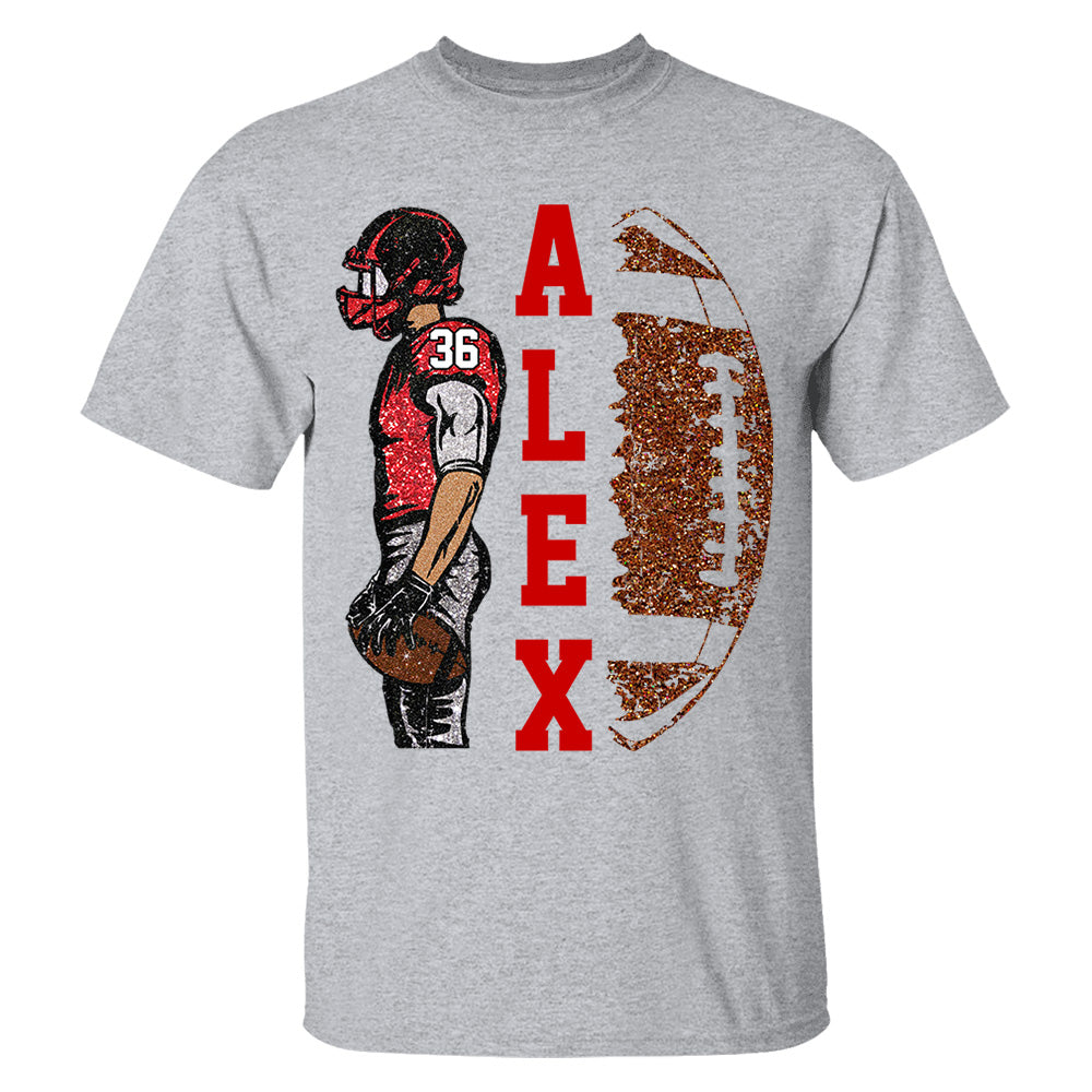 Personalized Football Shirt - Matching Football Player Tee - Adult Youth Team Name - Sports Cheerleader Shirts - Matching Fan Outfits Nh00