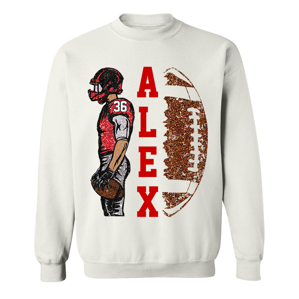 Personalized Football Shirt - Matching Football Player Tee - Adult Youth Team Name - Sports Cheerleader Shirts - Matching Fan Outfits Nh00