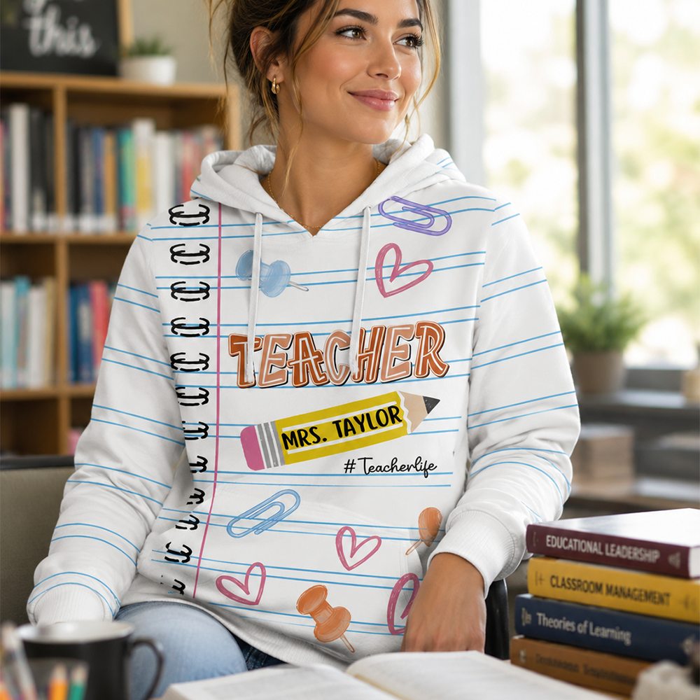 Personalized Pencil Teacher Para Librarian Counselor Appreciation Back to School, Custom Job Title Teacher Name, Gifts For Teacher MI209 Hv01