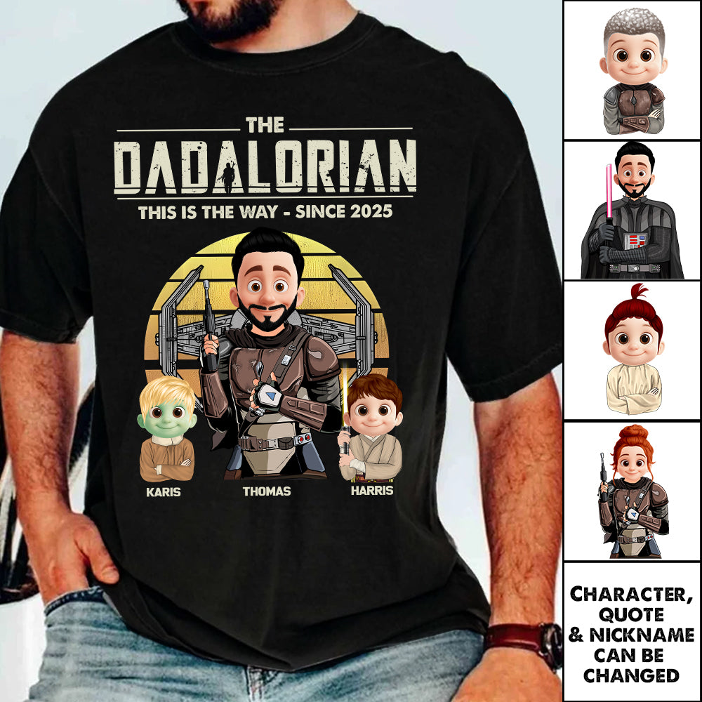 The Dadalorian Shirt, Custom Father's Day Shirt With Kid Names T1807 Nh00