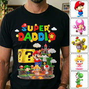 Super Daddio, Personalized Dad Shirt with Custom Kids Name, Gift For Dad, Gift For Father's Day MI209 T24