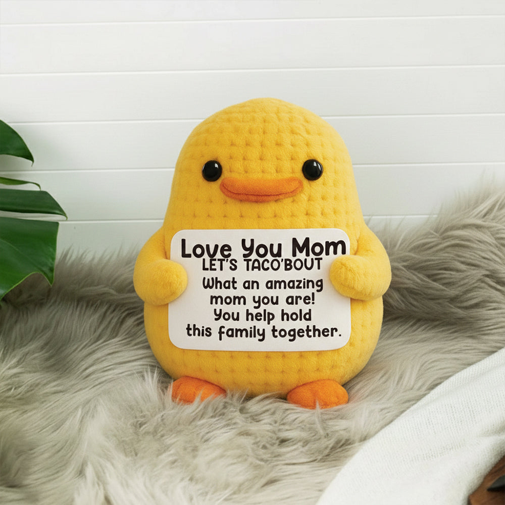 Emotional Positive Inspirational Support Small Funny Gag Crochet Duck Pickle Birthday Xmas for Men for Coworker Boss Colleges Her Him Friend TH23