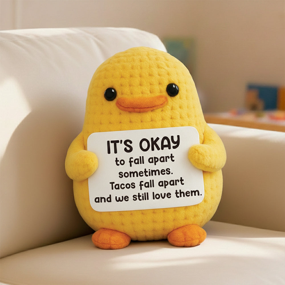 Emotional Positive Inspirational Support Small Funny Gag Crochet Duck Pickle Birthday Xmas for Men for Coworker Boss Colleges Her Him Friend TH23