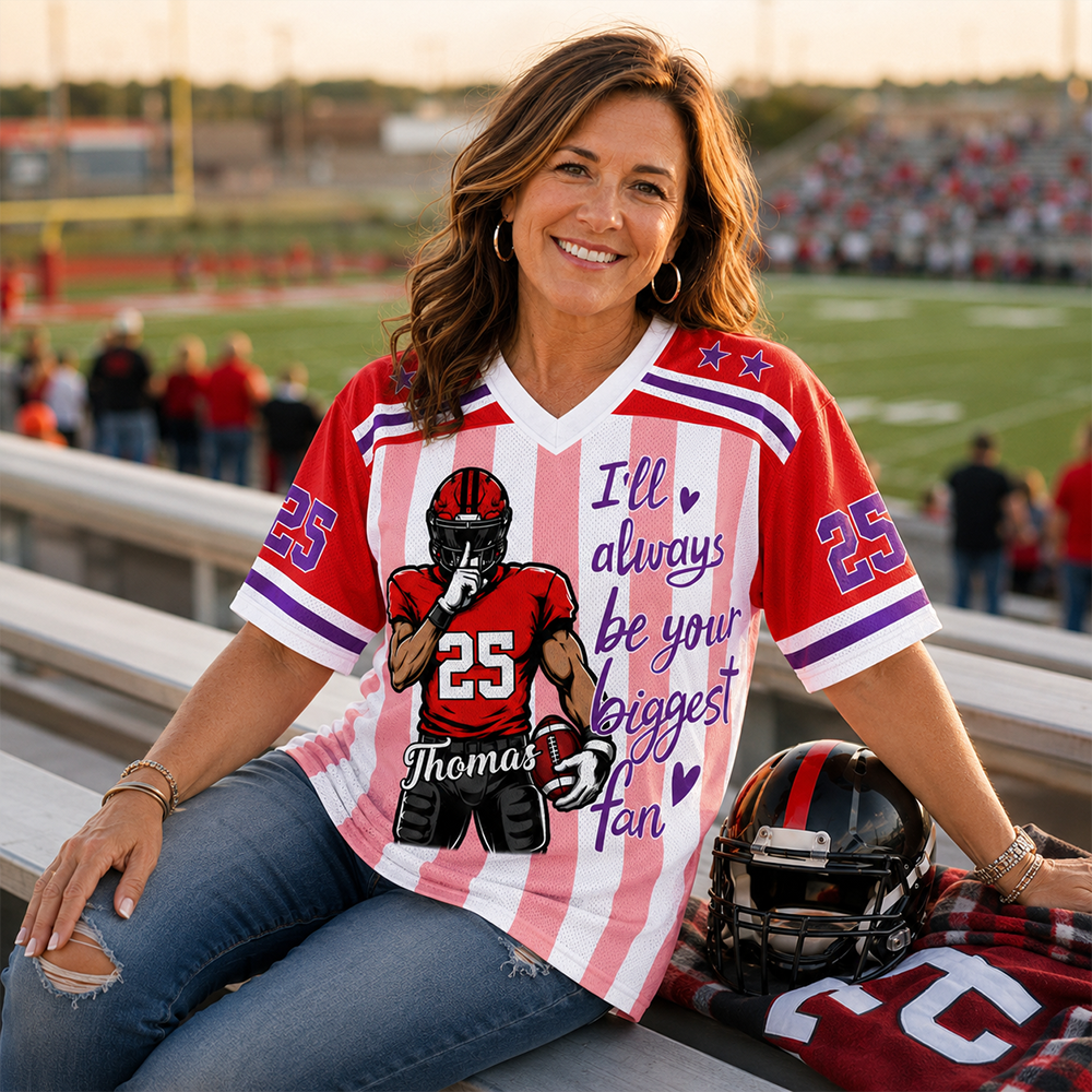 I Will Always Be Your Biggest Fan, Personalized American Football Team Shirt, Football GameDay Custom Shirt MI209 Hv01