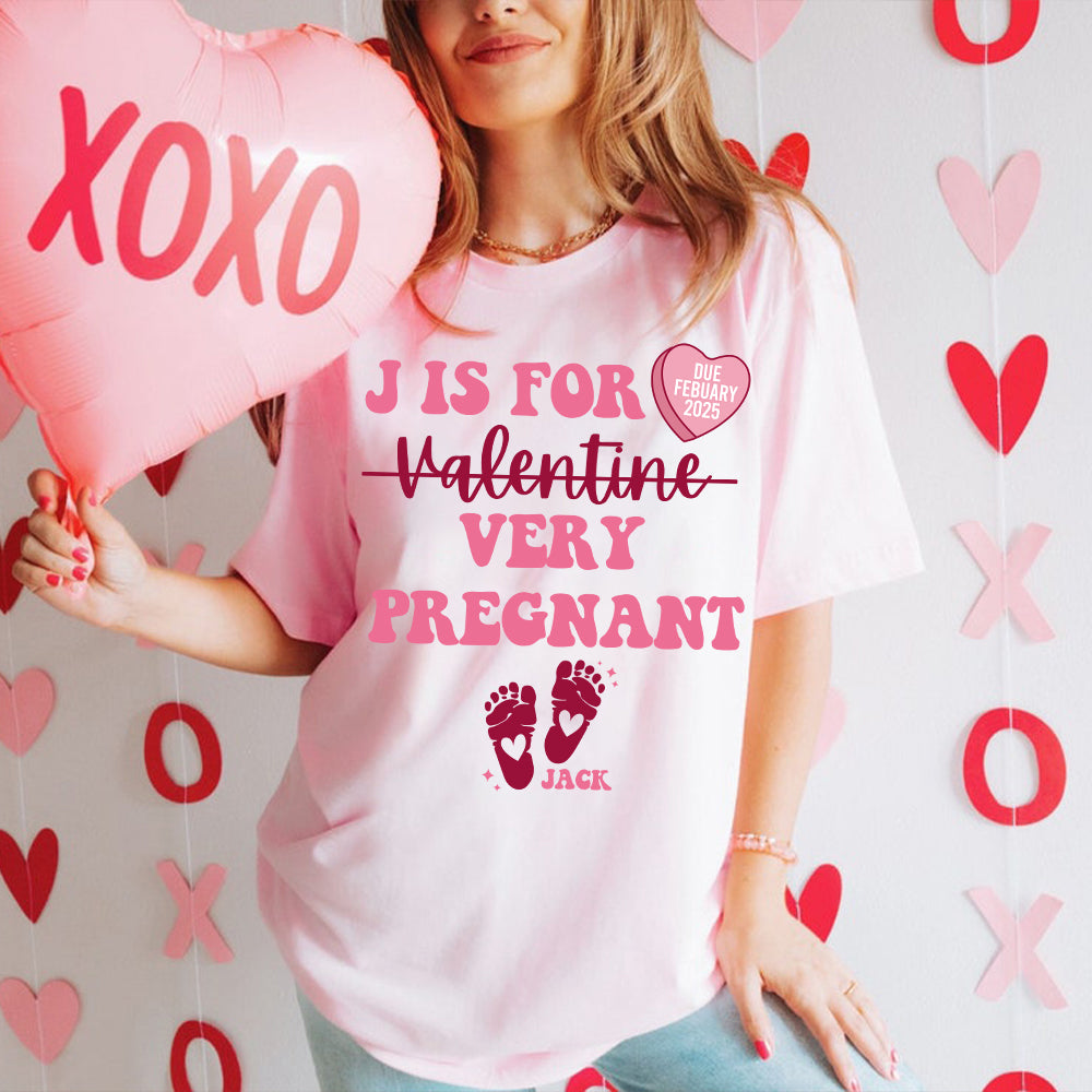 Custom Valentine's Day Pregnancy Announcement Shirt, Valentine Baby Announcement, Valentine Baby Shower - Personalized Valentine Pregnancy Shirt Tu20