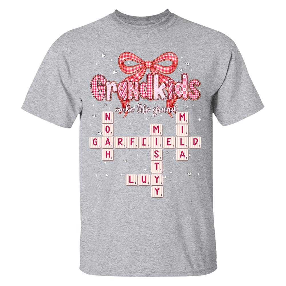 Personalized Mama Gigi Nana Crossword Valentine Shirt Nh00