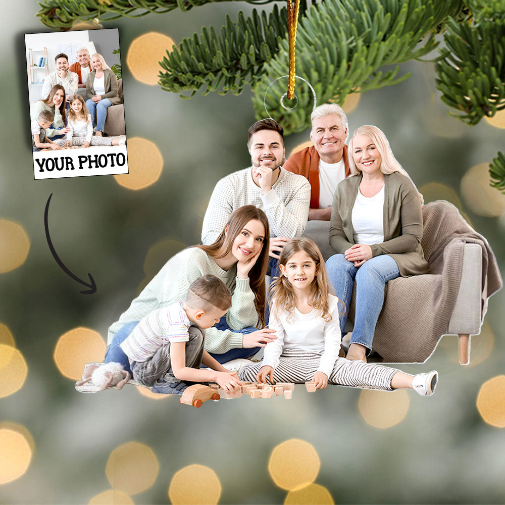 Customized Your Photo Ornament, Personalized Photo Ornament Acrylic, Christmas Gifts For Family Member Funny Christmas Ornament