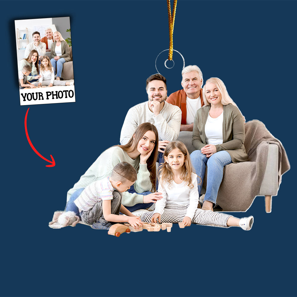 Customized Your Photo Ornament, Personalized Photo Ornament Acrylic, Christmas Gifts For Family Member Funny Christmas Ornament