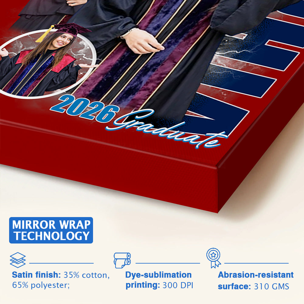 Custom Photo Graduation Poster - Personalized Name School Name Bootleg Poster Graduation T1807