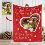 Personalized Dog Memorial Photo Blanket Gift, Dog Loss Pet Memory Gifts, Pet Loss Keepsake Remembrance Gift For Dog Mom Dad Bereavement Gift Li29