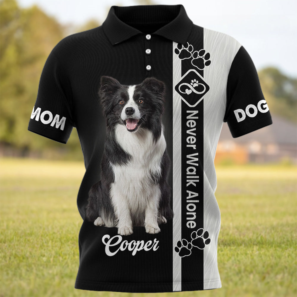 Never Walk Alone, Custom Photo Dog Shirt, Gift For Dog Lover T1807