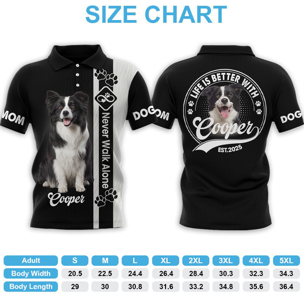 Never Walk Alone, Custom Photo Dog Shirt, Gift For Dog Lover T1807