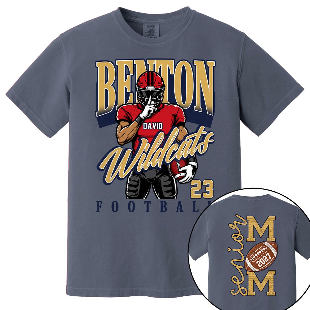 Custom Football Senior Mom 2027 Shirt, Senior Year Football Gift Idea L0411 Nh00