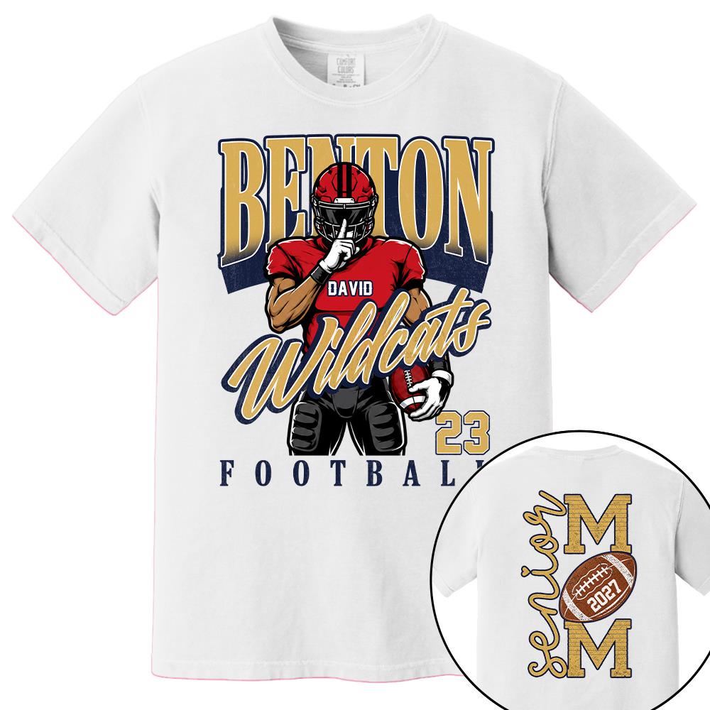 Custom Football Senior Mom 2027 Shirt, Senior Year Football Gift Idea L0411 Nh00