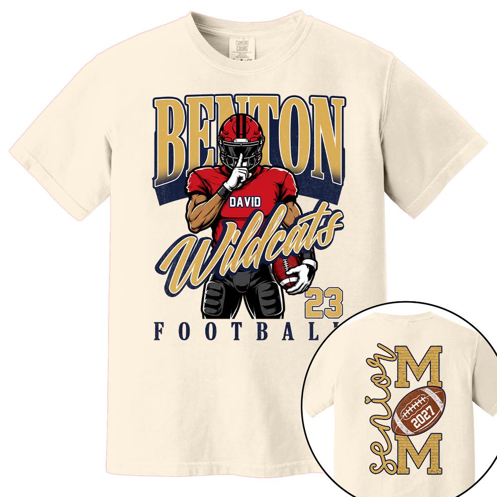 Custom Football Senior Mom 2027 Shirt, Senior Year Football Gift Idea L0411 Nh00