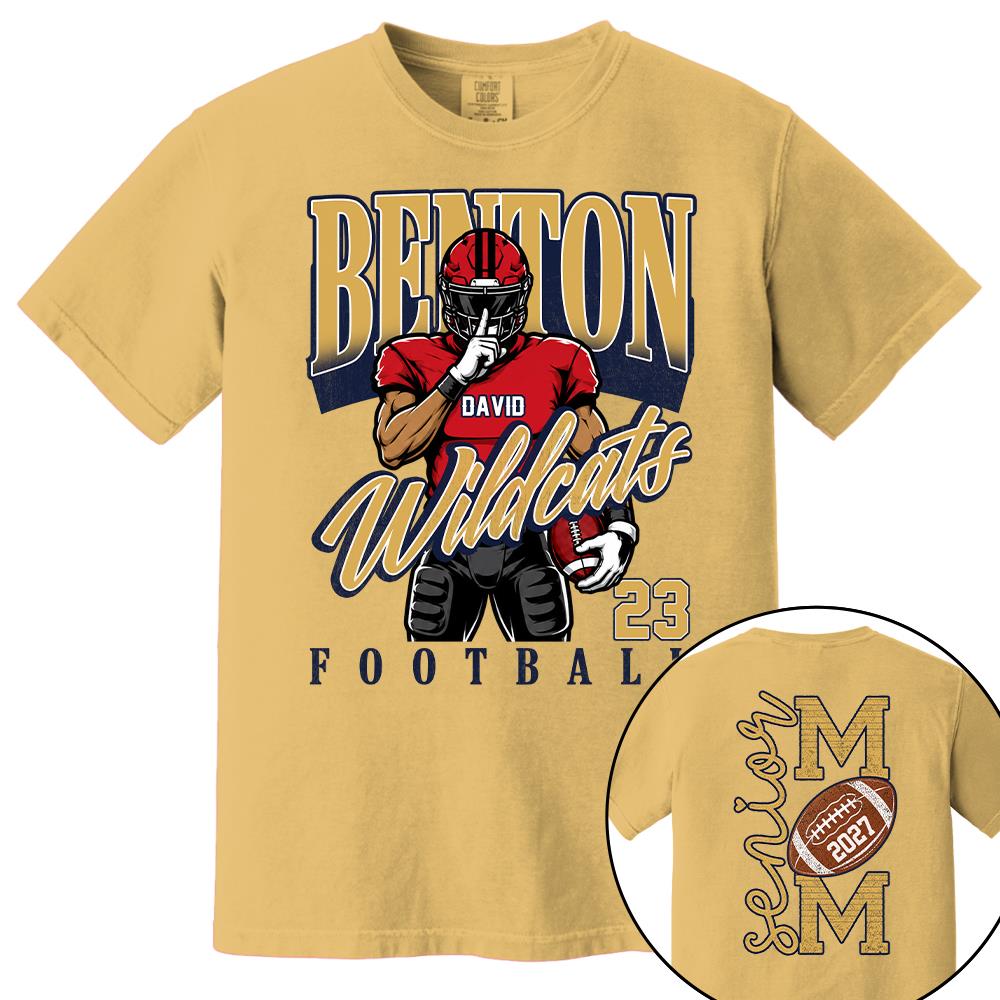 Custom Football Senior Mom 2027 Shirt, Senior Year Football Gift Idea L0411 Nh00