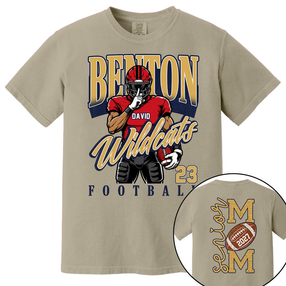 Custom Football Senior Mom 2027 Shirt, Senior Year Football Gift Idea L0411 Nh00