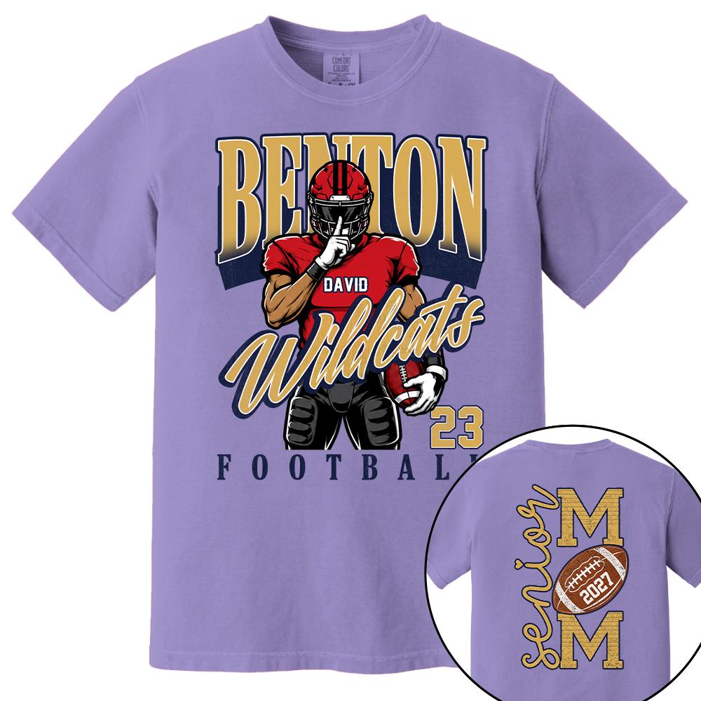 Custom Football Senior Mom 2027 Shirt, Senior Year Football Gift Idea L0411 Nh00