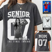 Senior Volleyball Mom Shirt, The Final Inning, Custom Photo Player Volleyball Mom Shirt, Senior Volleyball  Mom Gift T1807