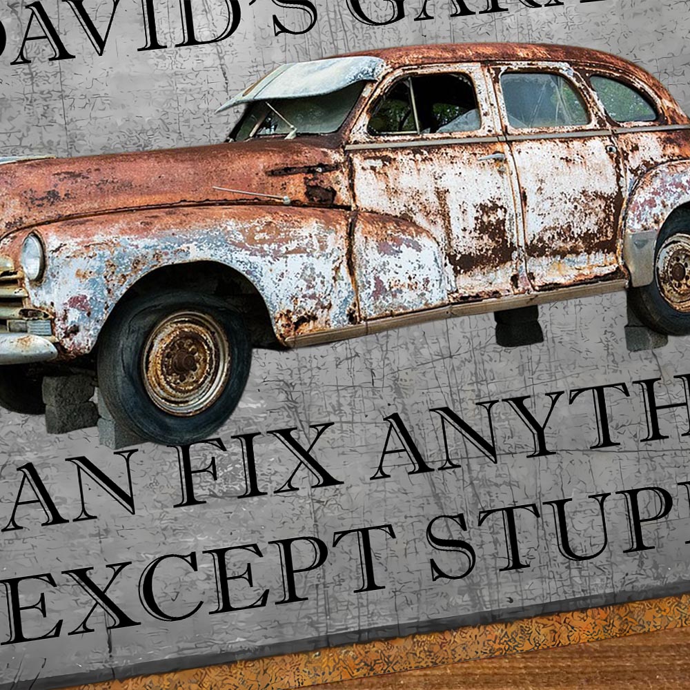 I Can Fix Anything Garage Metal Sign - Custom Car Photo Sign - Personalized Workshop Sign A2110 Pt99