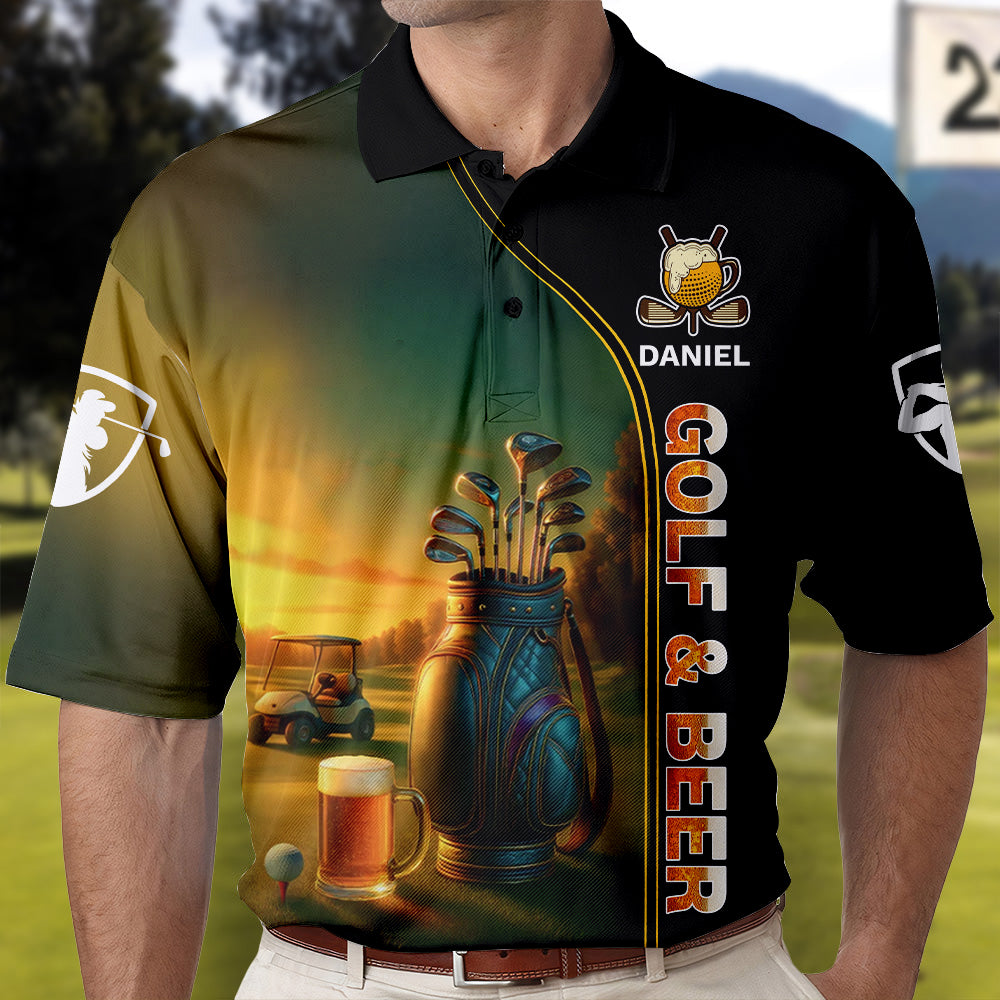 I'D Tap That, Personalized The Golf Father Polo Shirt with Photo, Gift for Golf Player, Golf Lover A2110 Nh00