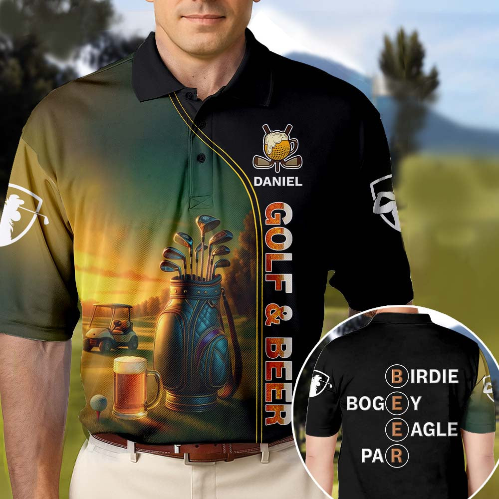 I'D Tap That, Personalized The Golf Father Polo Shirt with Photo, Gift for Golf Player, Golf Lover A2110 Nh00