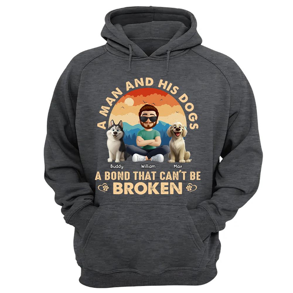A Girl And Her Dog A Bond That Can't Be Broken - Personalized Shirt - Gift For Dog Lover T1807 Hv01