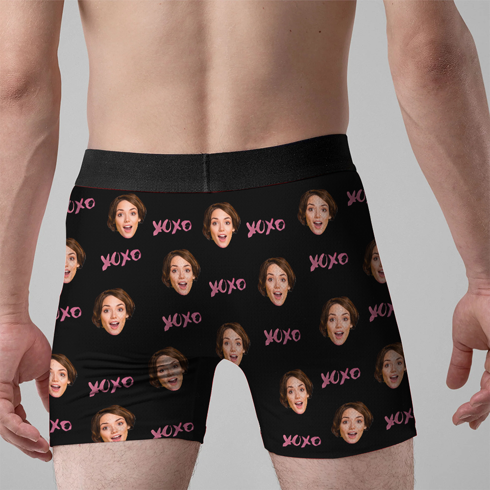 I Licked - Personalized Photo Men's Boxer Briefs