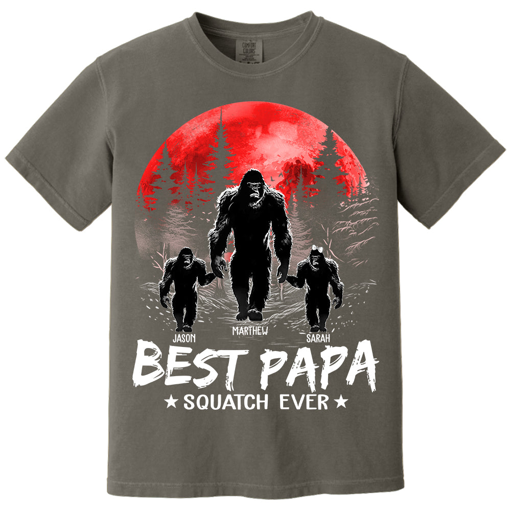 Best PaPa Squatch Ever Bigfoot - Personalized Shirt T1807 Li29