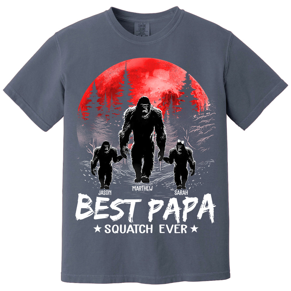Best PaPa Squatch Ever Bigfoot - Personalized Shirt T1807 Li29