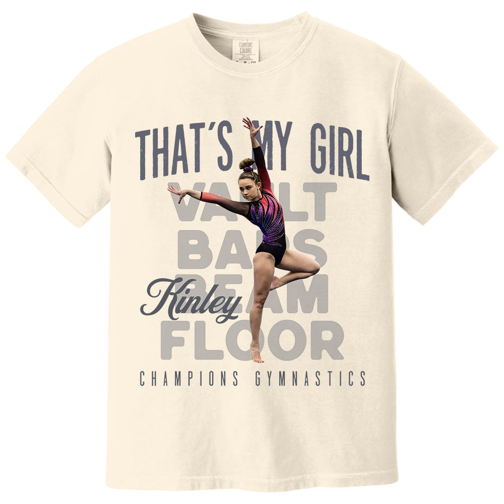 That's My Girl -Custom Photo Gymnast Shirt - Gymnastics Mom, Dad, Family Shirt A2110
