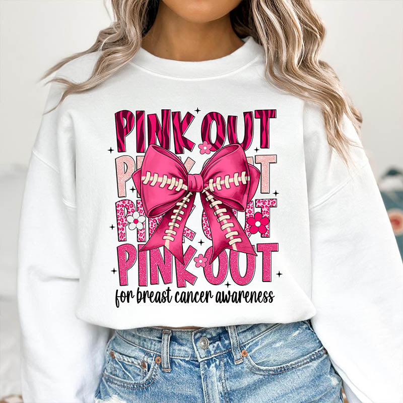 Football Pink Out Shirt, Breast Cancer Football T-Shirt, Breast Cancer Awareness Pink Ribbon Tee