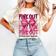 Football Pink Out Shirt, Breast Cancer Football T-Shirt, Breast Cancer Awareness Pink Ribbon Tee