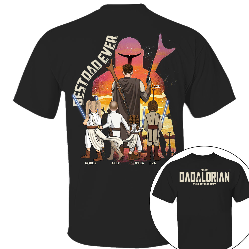Best Dad Ever - The Dadalorian Personalized Shirt Gift For Dad - Custom Father's Day Gift Ver3 Nh00
