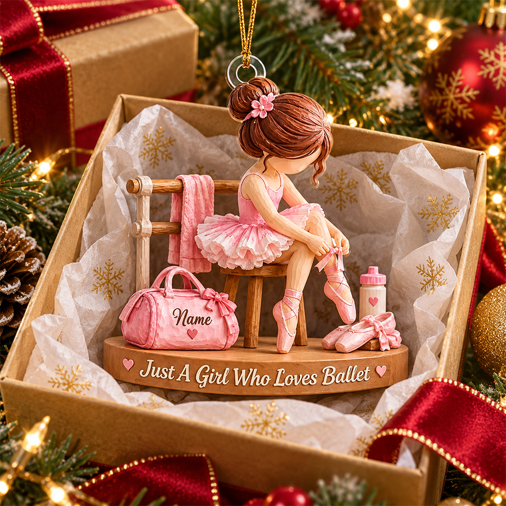 Personalized Ballet Dancer Ornament, Dance Recital Christmas Keepsake Hv01