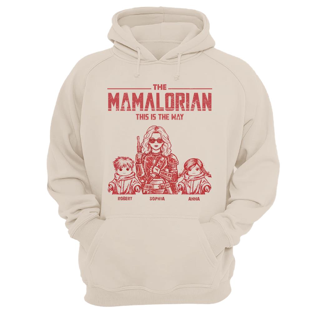 The Momalorian This Is The Way - Personalized Vintage Style Shirt For Mom (Mom/Dad Version) Nh00