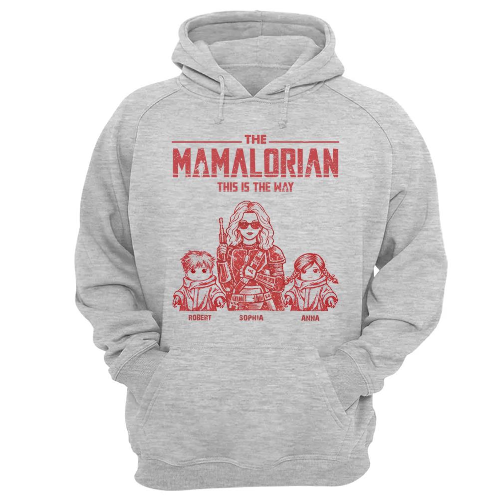 The Momalorian This Is The Way - Personalized Vintage Style Shirt For Mom (Mom/Dad Version) Nh00
