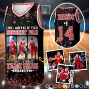 I Will Always Be Your Biggest Fan, Personalized Basketball Jersey For Basketball Mom Sport Family Vr2 NA02 T24