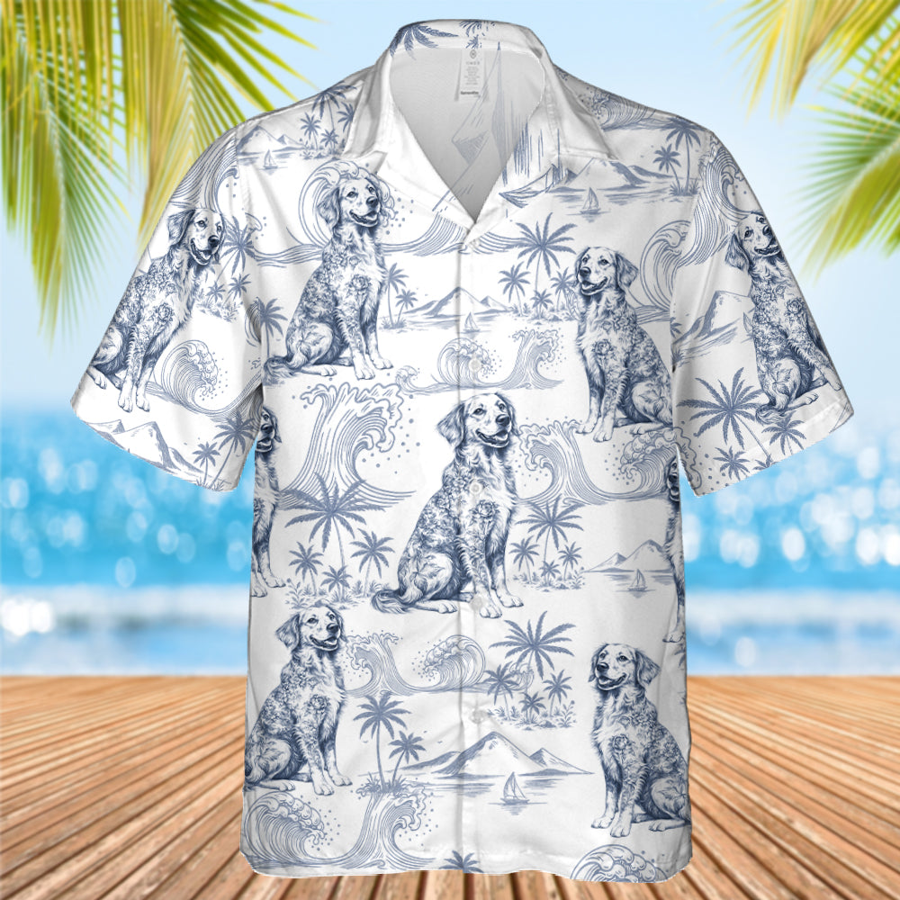 Custom Dog Breeds Toile De Jouy Style, Personalized Hawaiian Shirt T1807 Hv01