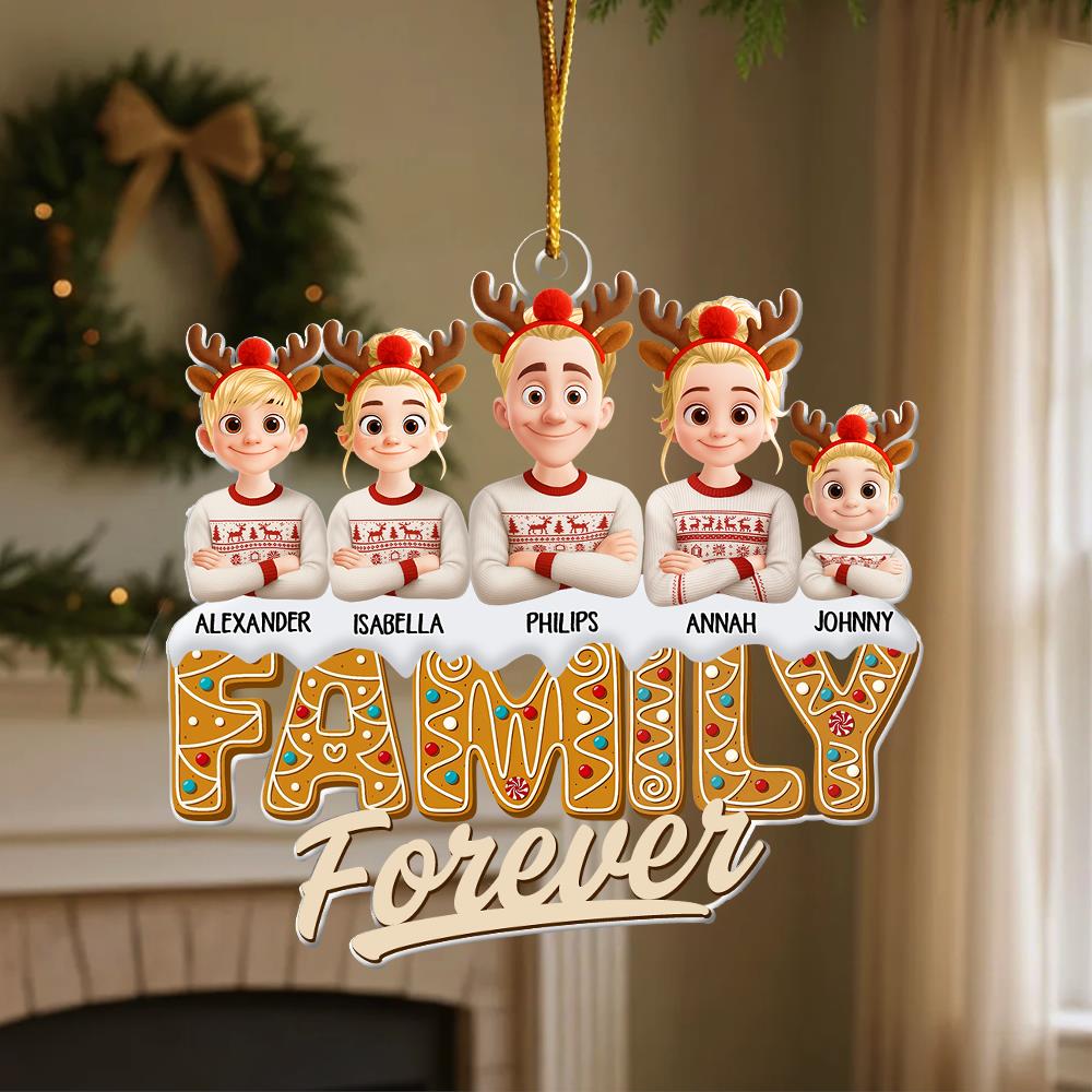 Sisters Siblings Forever - Personalized Acrylic Ornament Nh00