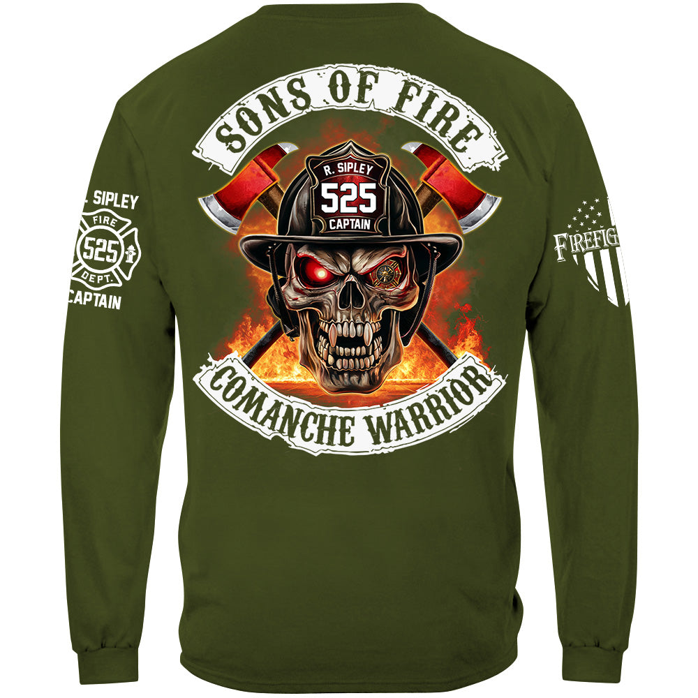 Firefighters Shirt Sons Of Fire Custom Shirt For Fireman Shirt H2511