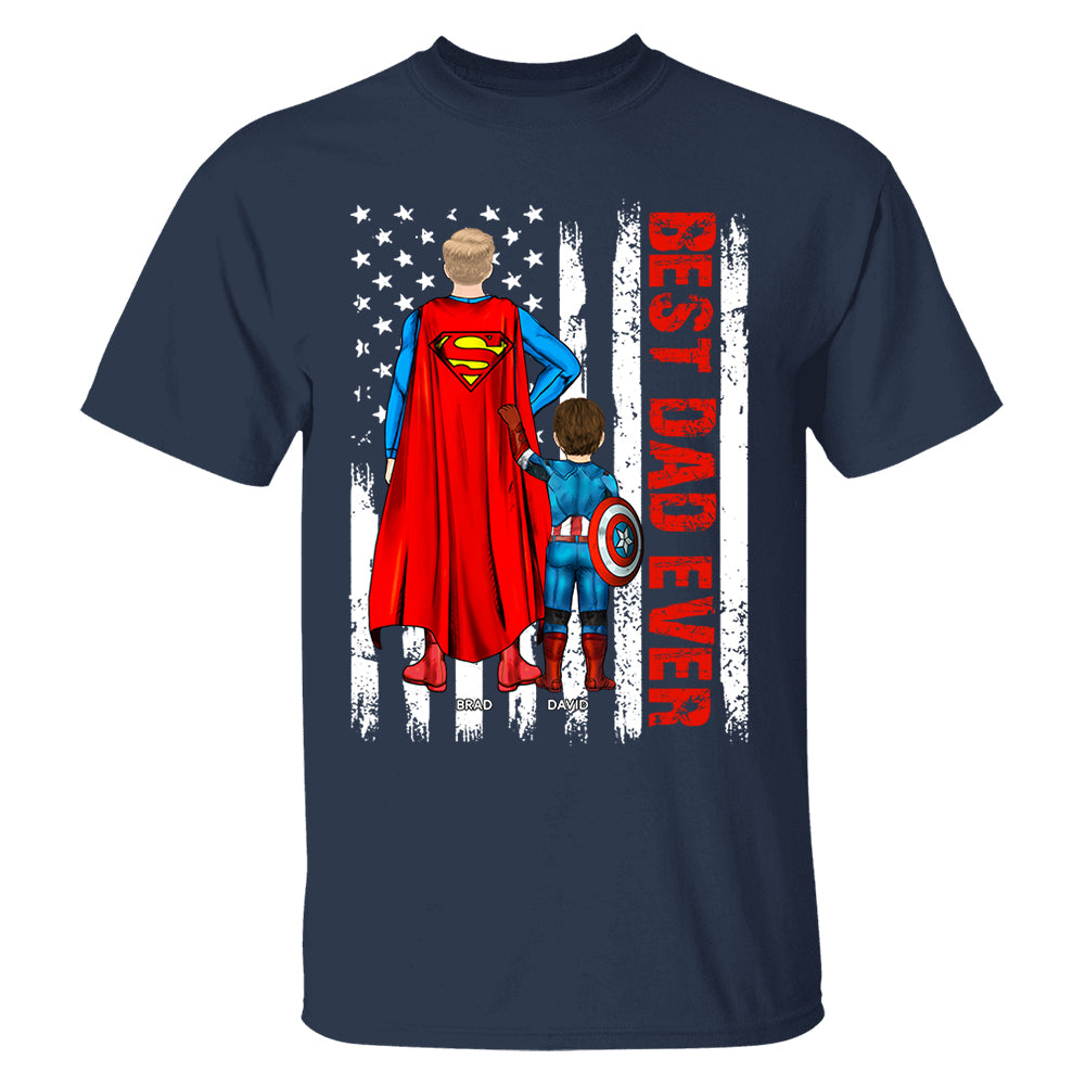 Best Dad Ever Personalized Shirt - Custom Father's Day Gifts For Dad Shirt